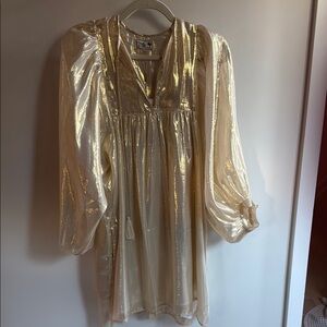 Elegant Gold Shimmer Dress- nwt